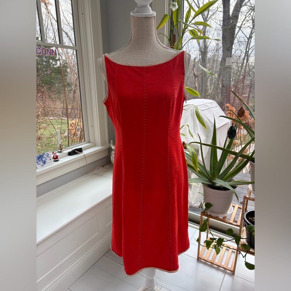 Alberta Ferretti Red Midi Dress